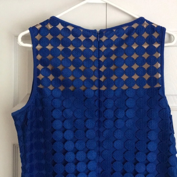 Lauren Navy Circle Lace Dress - Picture 3 of 4